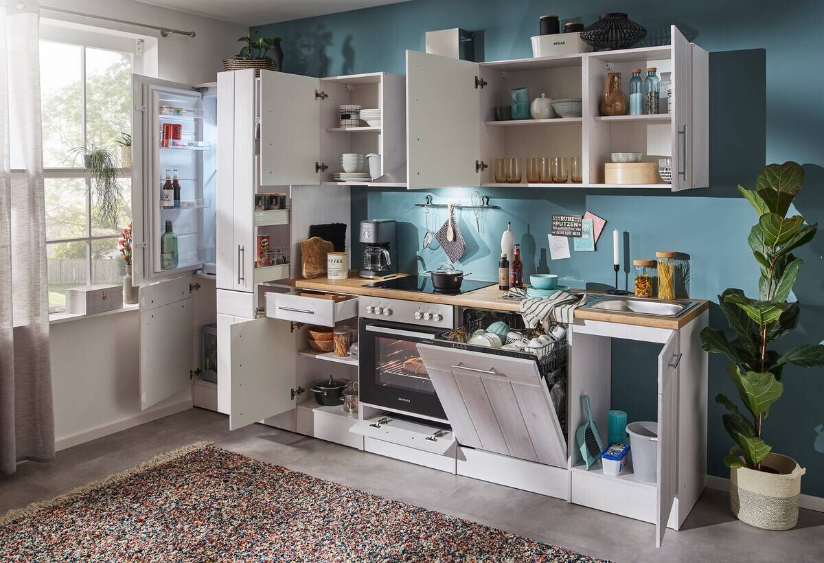 Respekta Küchenblock Premium weiß matt B/H/T: ca. 310x211x60 cm