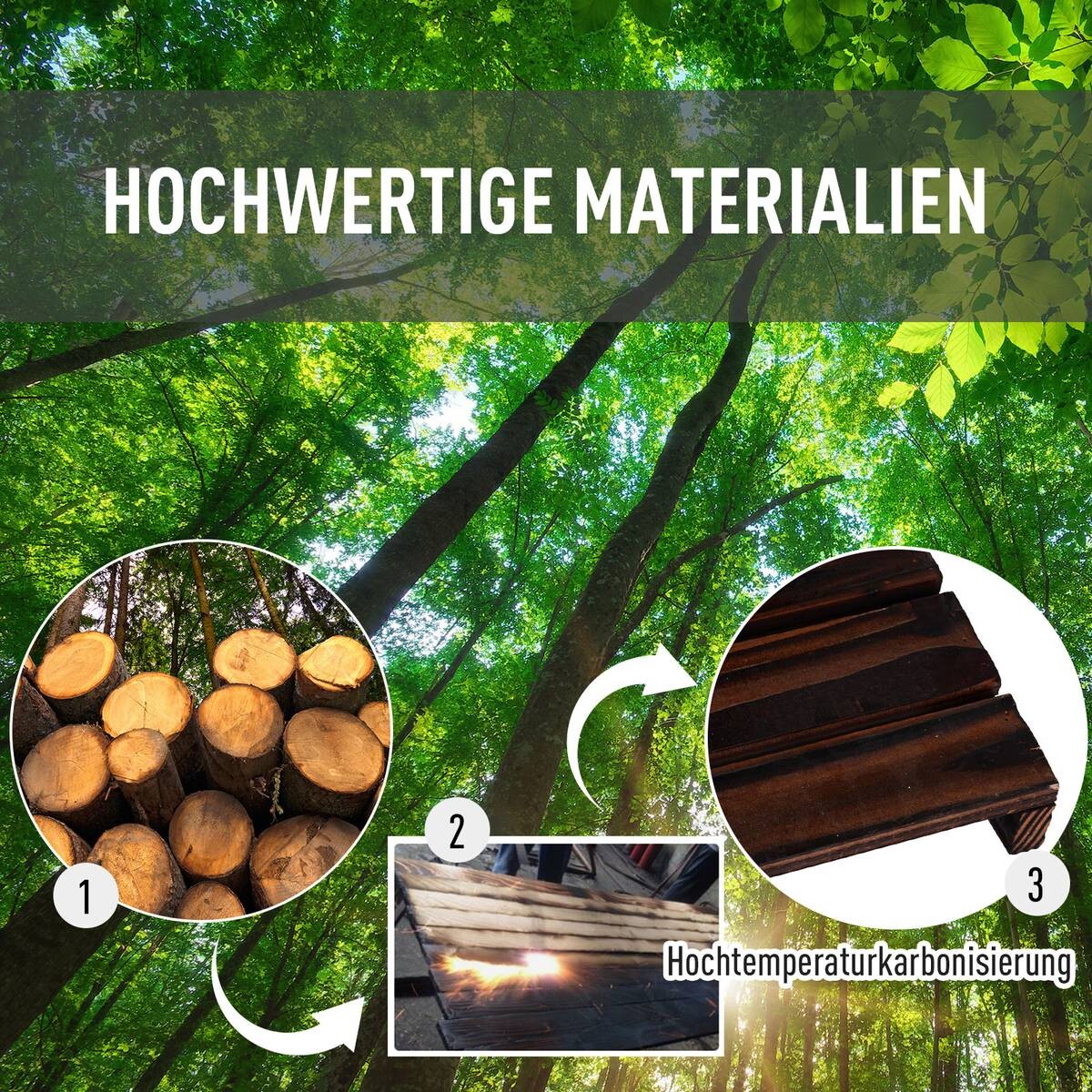 Outsunny Pflanzenregal braun B/H/L: ca. 33x80x123,5 cm