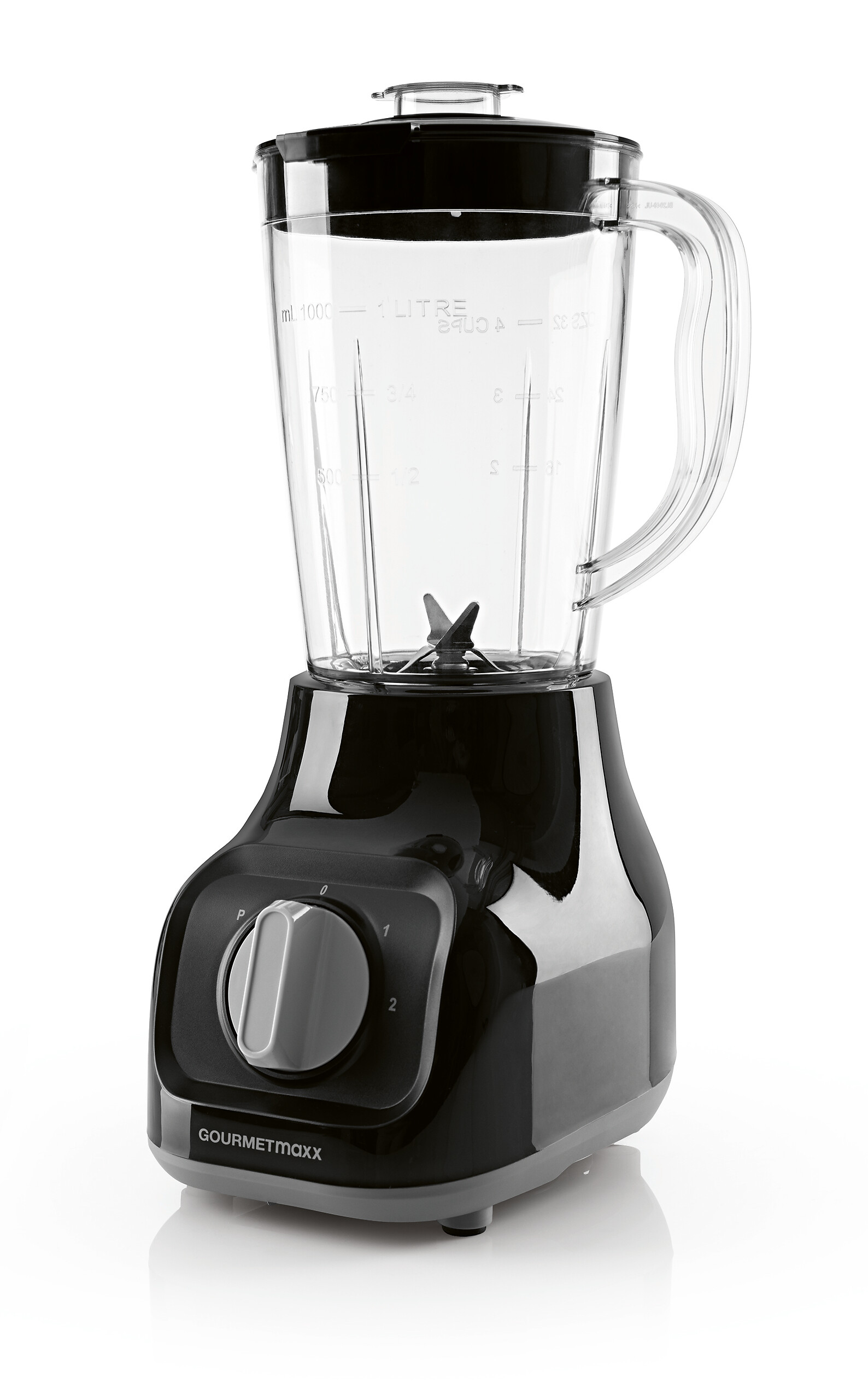 GOURMETmaxx Standmixer schwarz Edelstahl B/H/L: ca. 17,5x37,5x21 cm