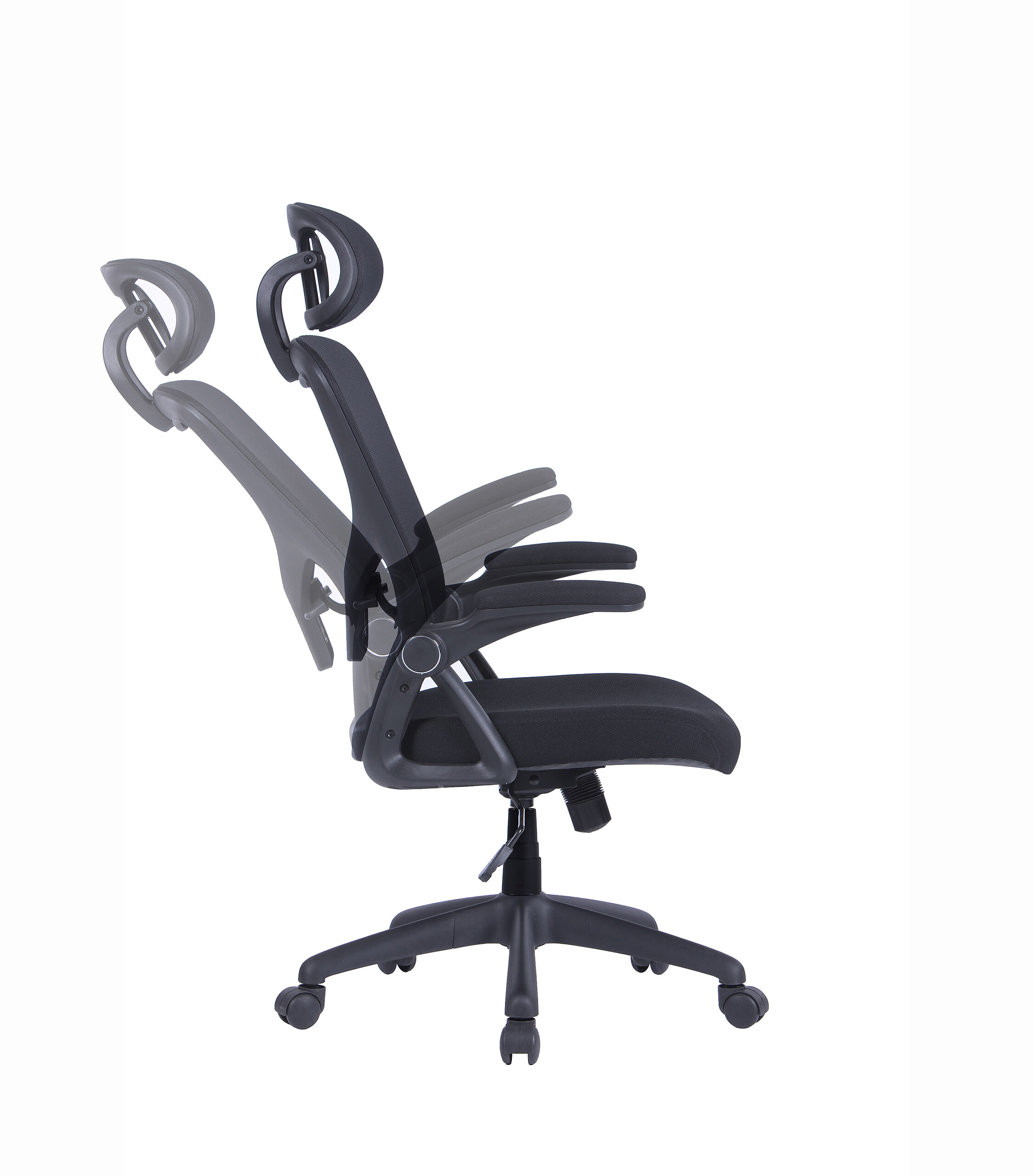 Chefsessel FLEX schwarz schwarz schwarz Webstoff Netzstoff Kunststoff