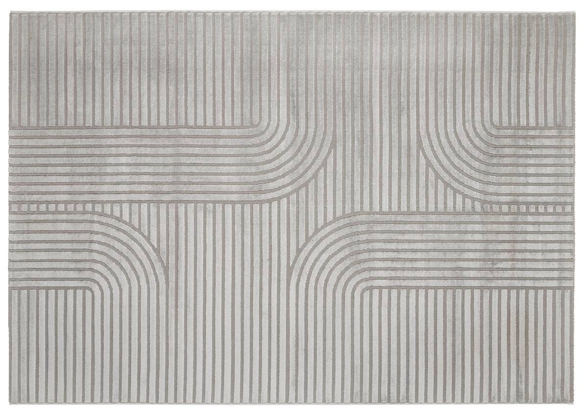 Webteppich Lucy grau B/L: ca. 120x160 cm