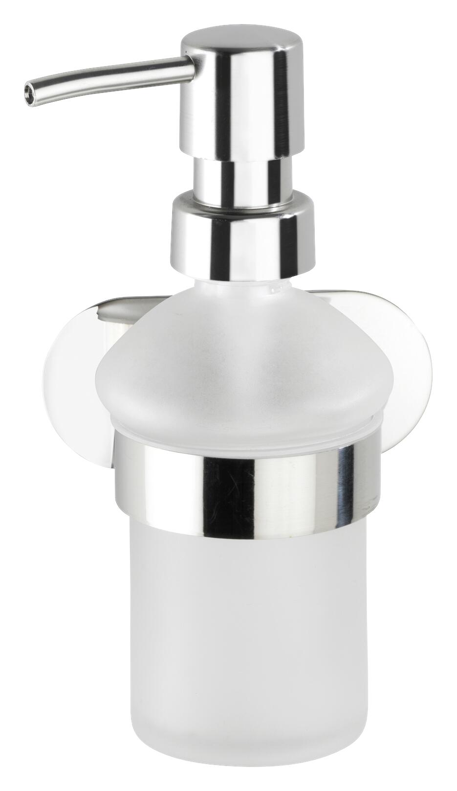 Turbo-Loc Seifenspender weiß silber Edelstahl B/H: ca. 10x17 cm