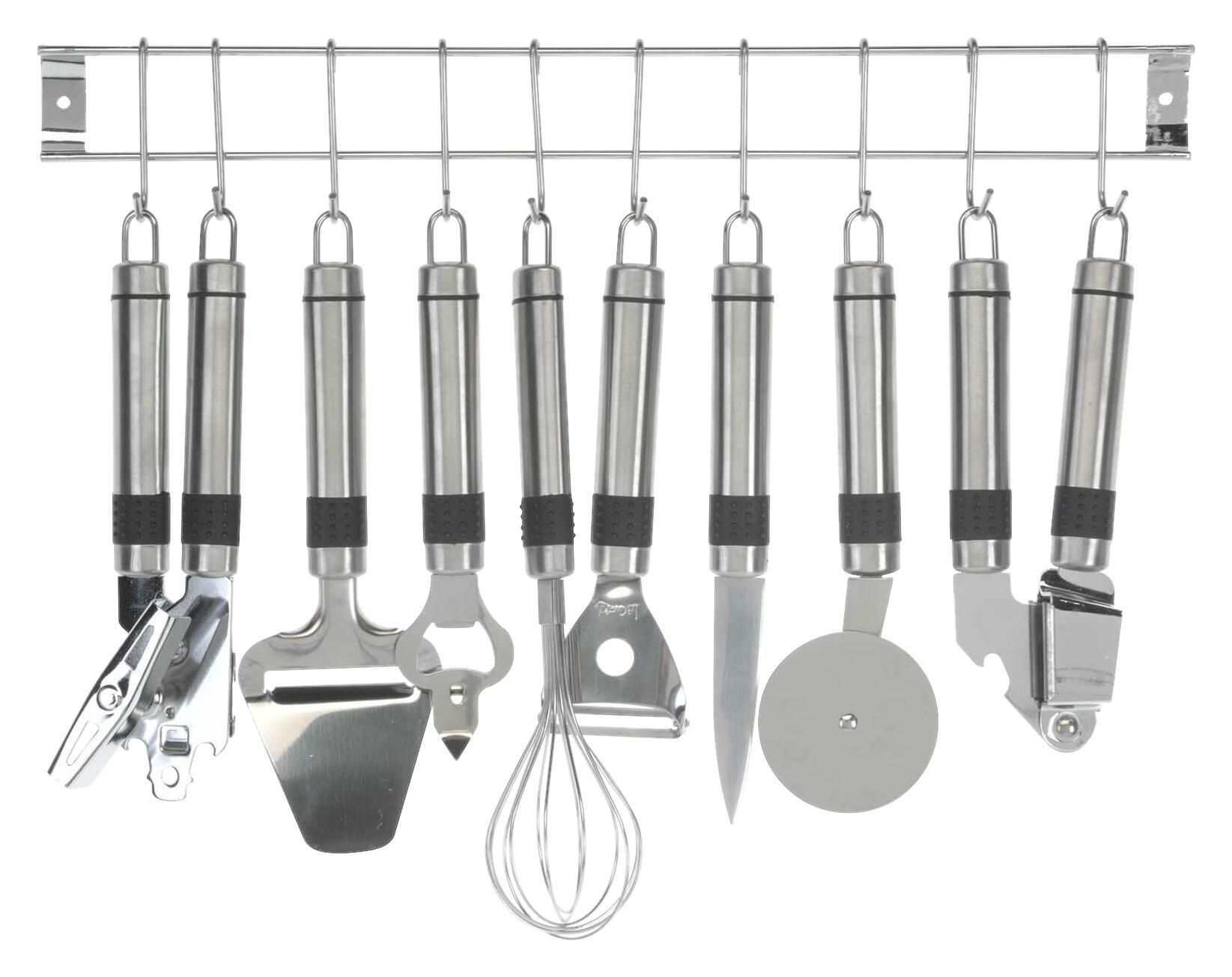 Küchenhelferset silber Edelstahl L: ca. 42 cm