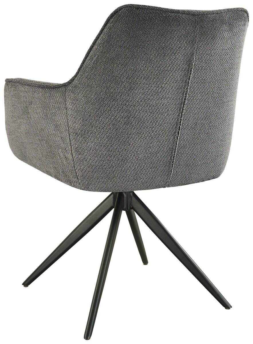 Armlehnstuhl Verena anthrazit Webstoff B/H/T: ca. 60,5x87x63 cm