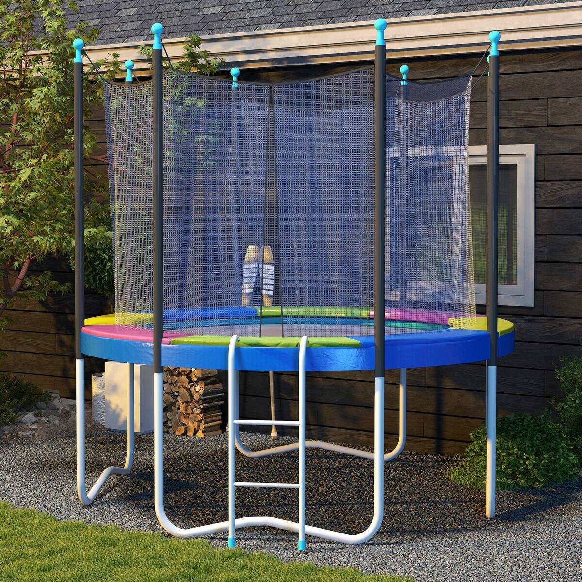 SPORTNOW Trampolin-Zubehör bunt B/H/L: ca. 305x305x30 cm