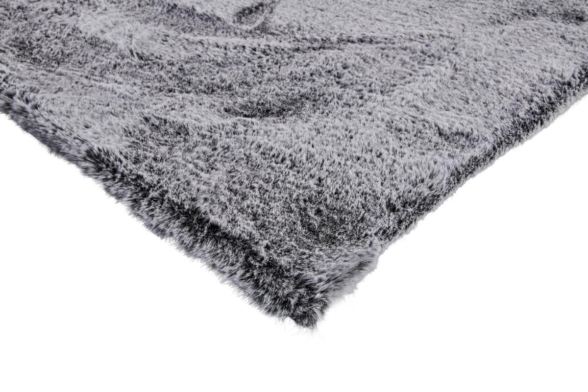 Fellimitat Maya Silbergrau B/L: ca. 120x160 cm