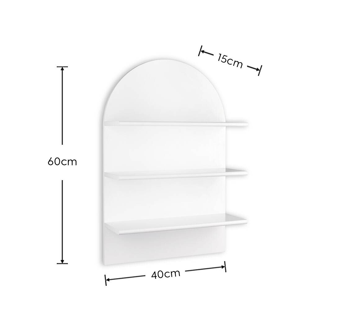 Wandregal Alba weiß B/H/T: ca. 40x60x15 cm