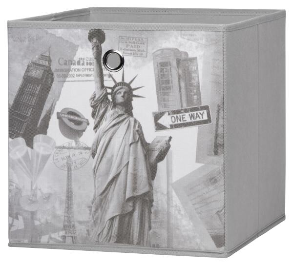 Motivbox City grau B/H/T: ca. 32x32x32 cm