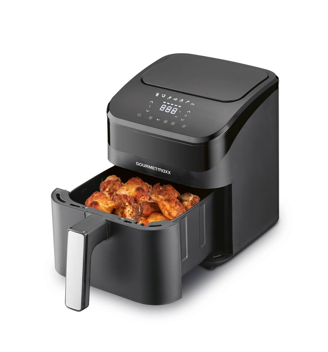 GOURMETmaxx Heißluftfritteuse schwarz Metall B/H/L: ca. 24x28,6x34,9 cm ca. 4 l