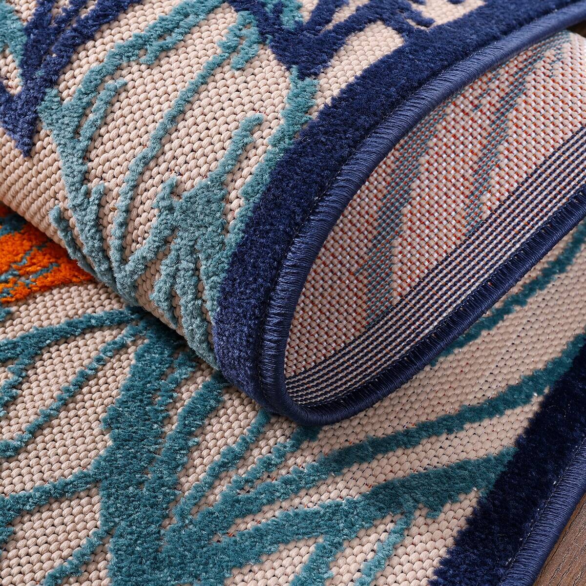 Sanat Outdoorteppich FLORAL bunt B/L: ca. 80x200 cm