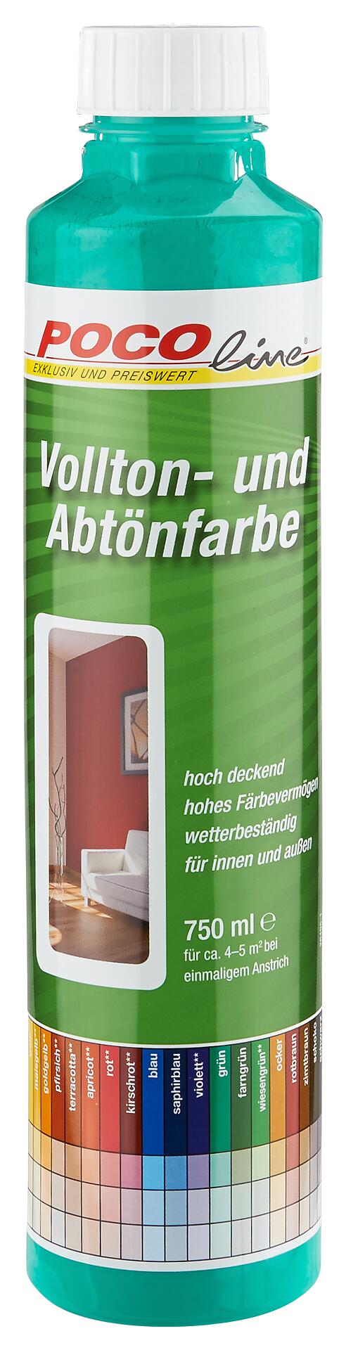POCOline Vollton- und Abtönfarbe grün ca. 0,75 l