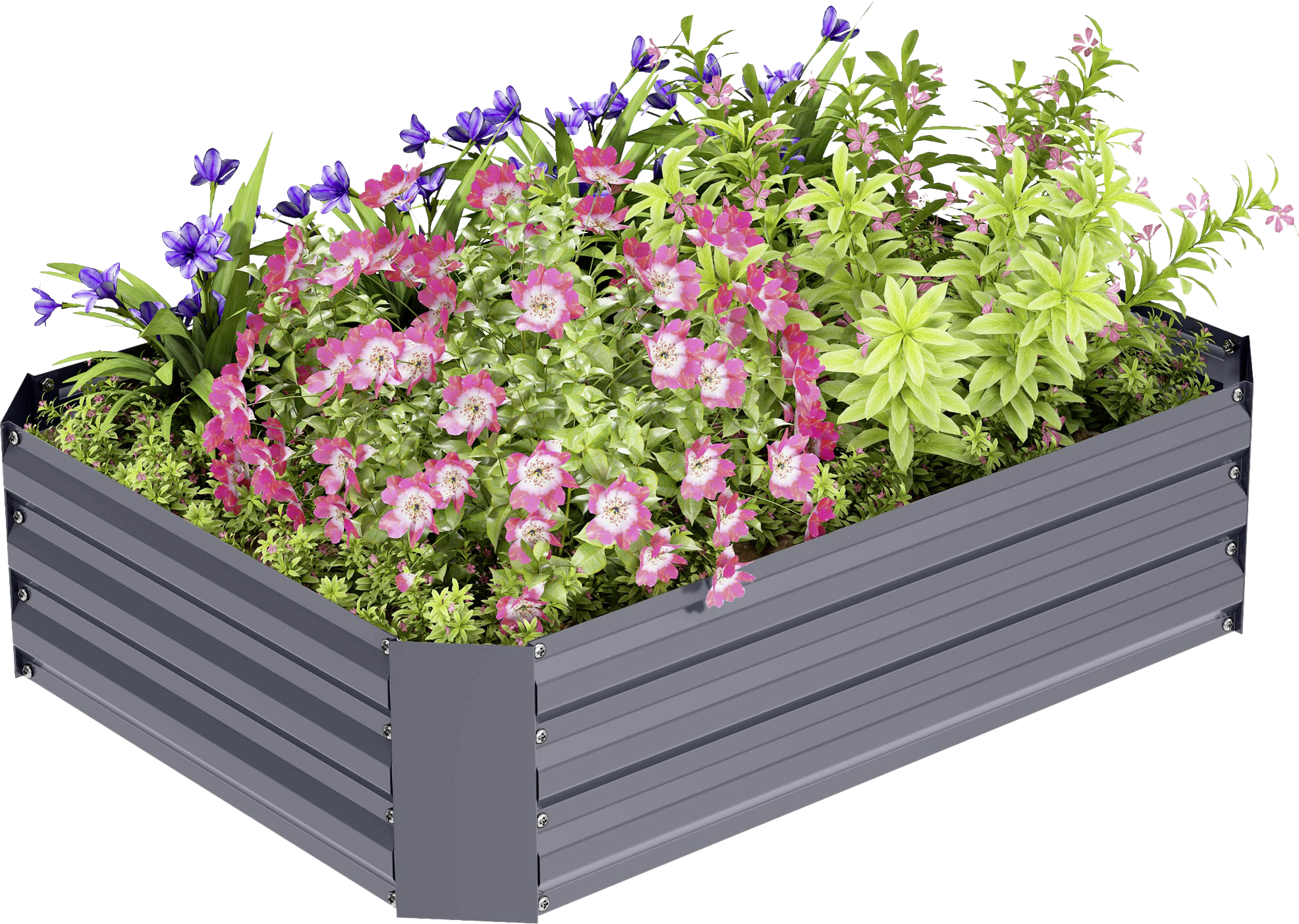 Outsunny Hochbeet dunkelgrau Stahl B/H/L: ca. 90x30x120 cm