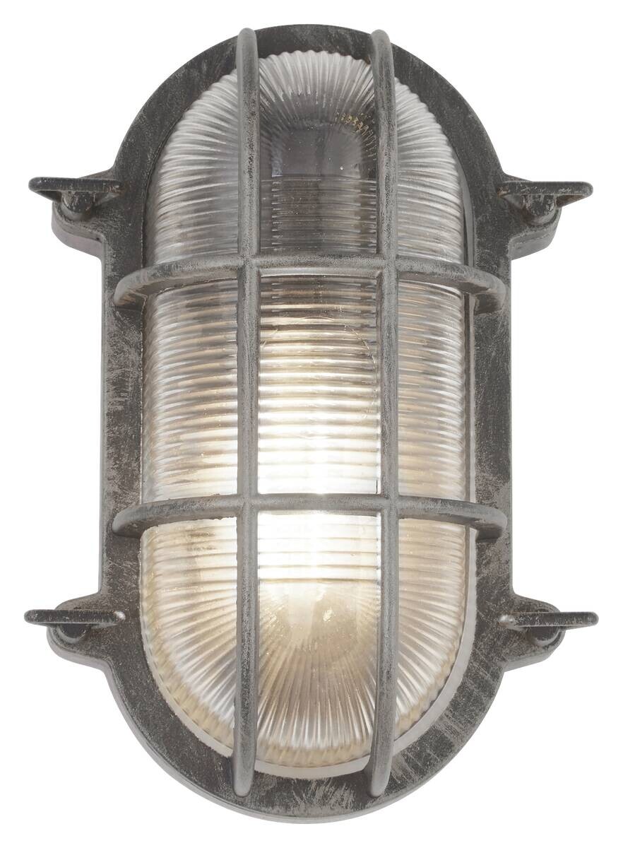 Searchlight Außenleuchte Bulkhead schwarz Stahl B/H/T: ca. 16x25x10,5 cm E27 1 Brennstellen