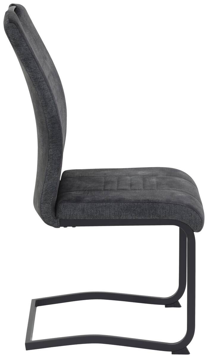 Schwingstuhl Riga, 4er-Set anthrazit Webstoff B/H/T: ca. 44x100x60 cm