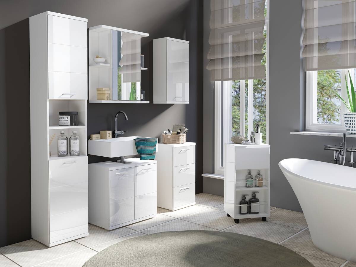 Spiegelschrank NEBRASKA weiß B/H/T: ca. 60x70x25 cm