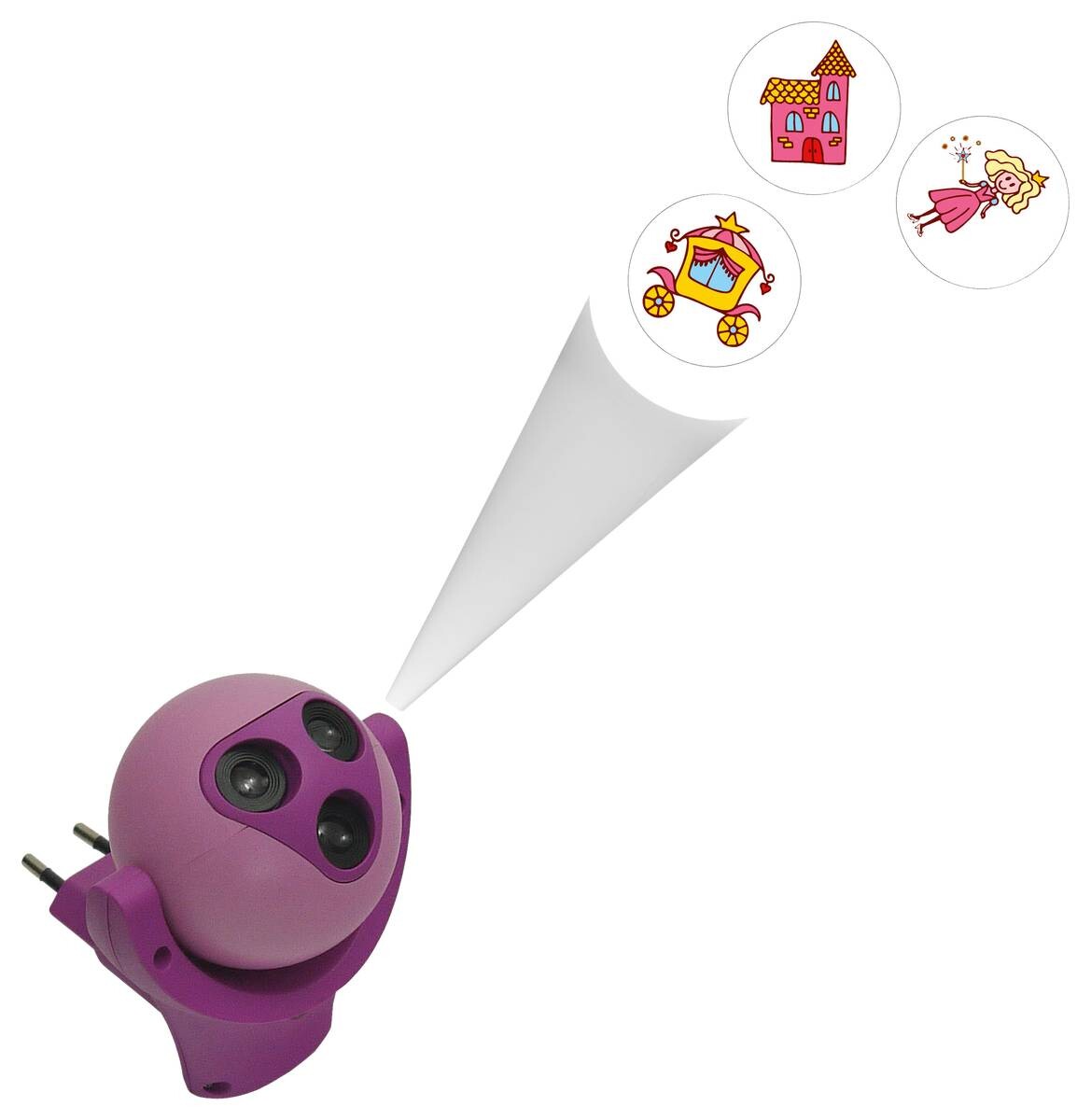 Niermann Stecker-Nachtlicht Prinzessin 3fach 80051 pink rosa Kunststoff