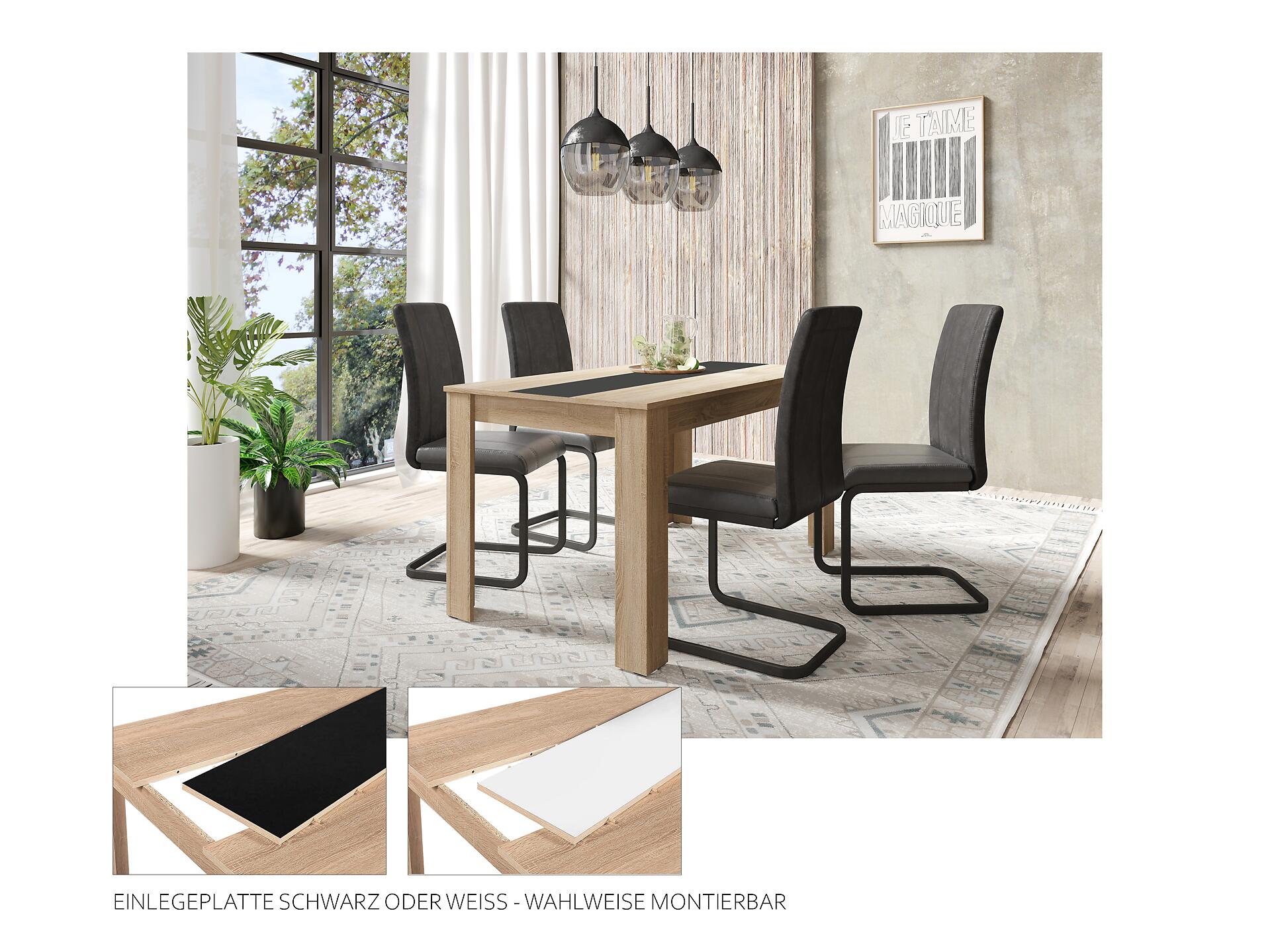 Tisch NORI Eiche Nachbildung B/H/T: ca. 160x75x90 cm