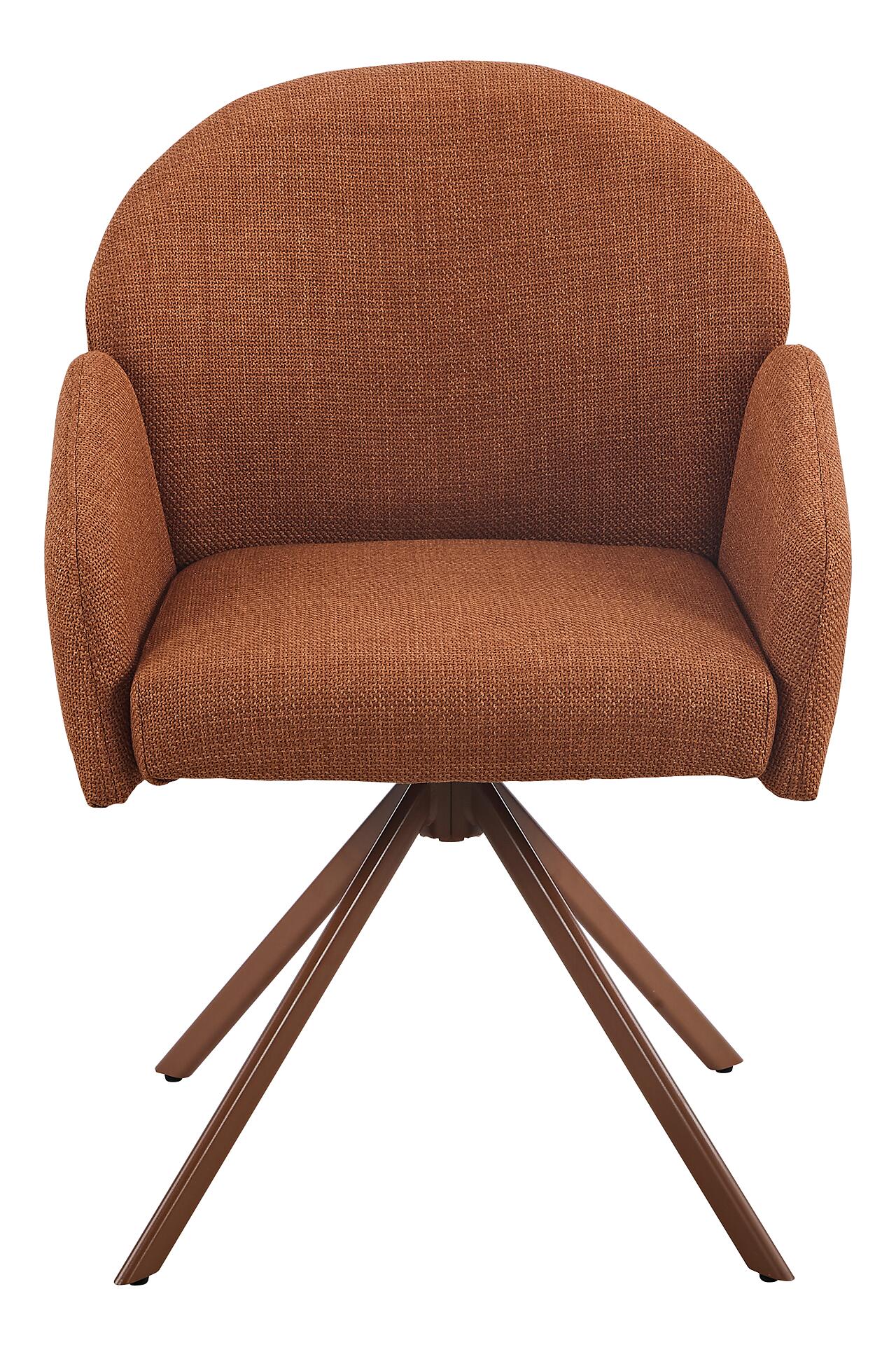 Drehstuhl Holly Kupfer Microfaser Webstoff B/H/T: ca. 57x84x61 cm