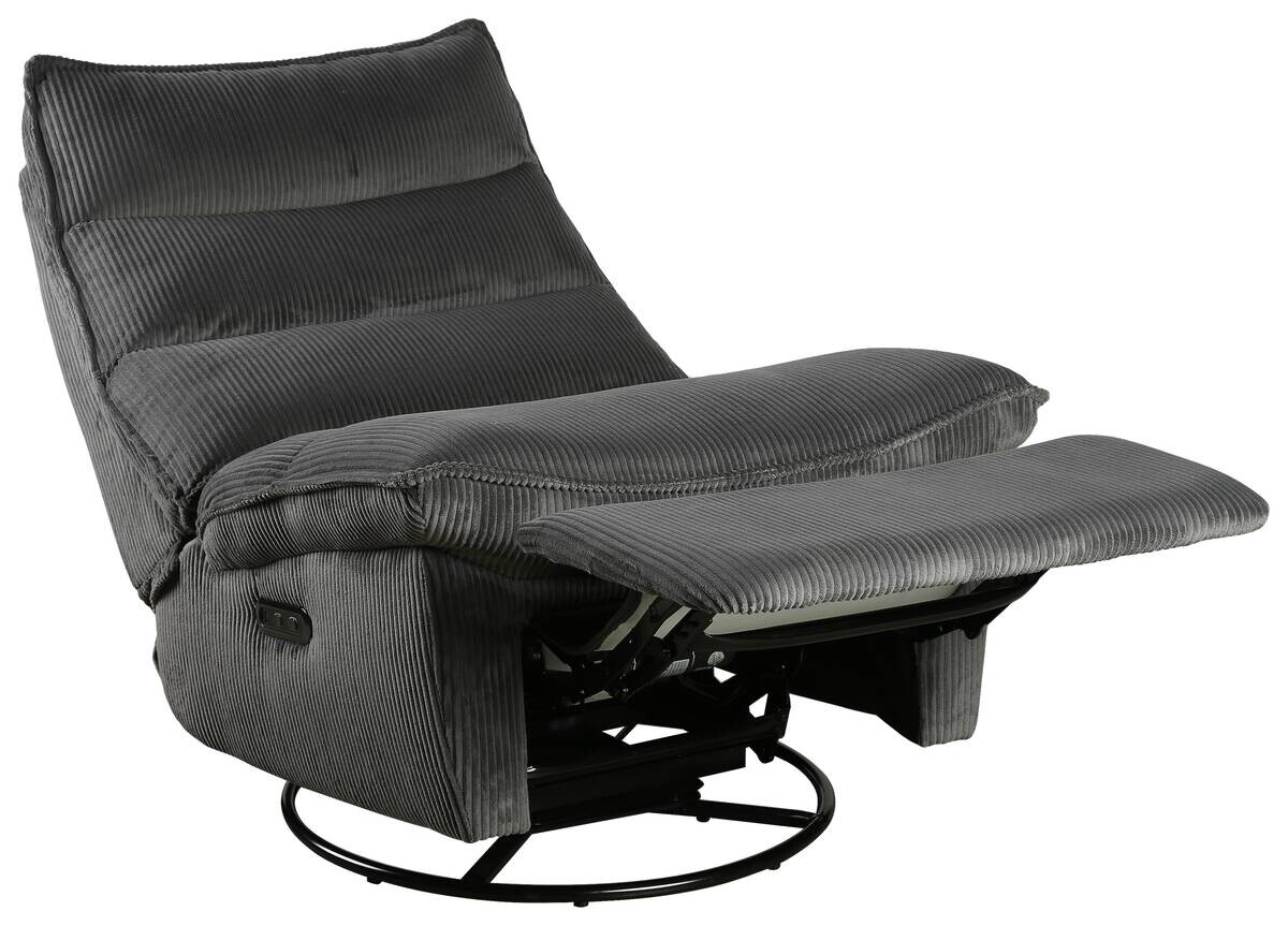 TV-Sessel grau Microfaser B/H/T: ca. 82x101x94 cm