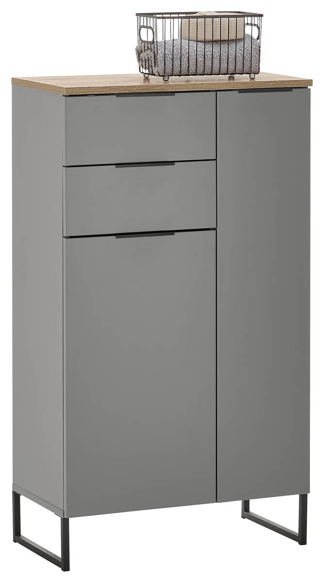 Midischrank Denver grau matt Eiche Evoke Coast Nachbildung B/H/T: ca. 60x106x32 cm Midischrank Denver grau matt Eiche Evoke Coast Nachbildung B/H/T: ca. 60x106x32 cm