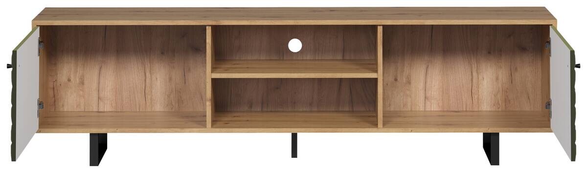 TV-Lowboard Sentra Eiche Artisan Nachbildung grün dunkel B/H/T: ca. 184x52x40 cm