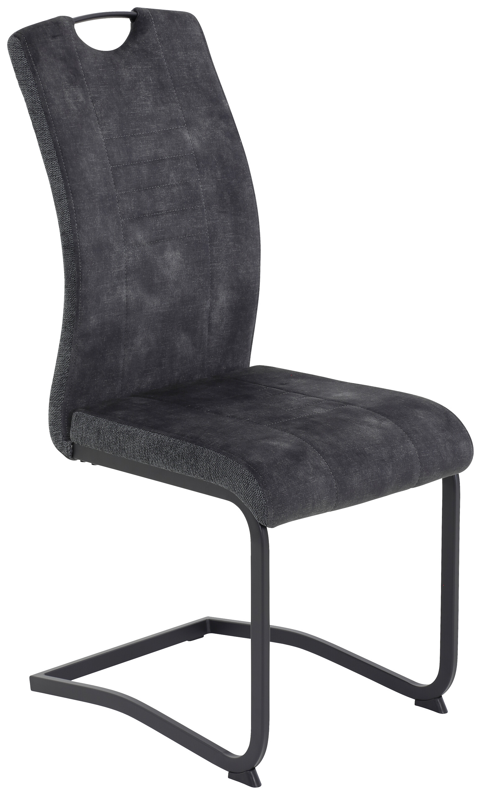 Schwingstuhl Riga, 2er-Set anthrazit B/H/T: ca. 44x100x60 cm