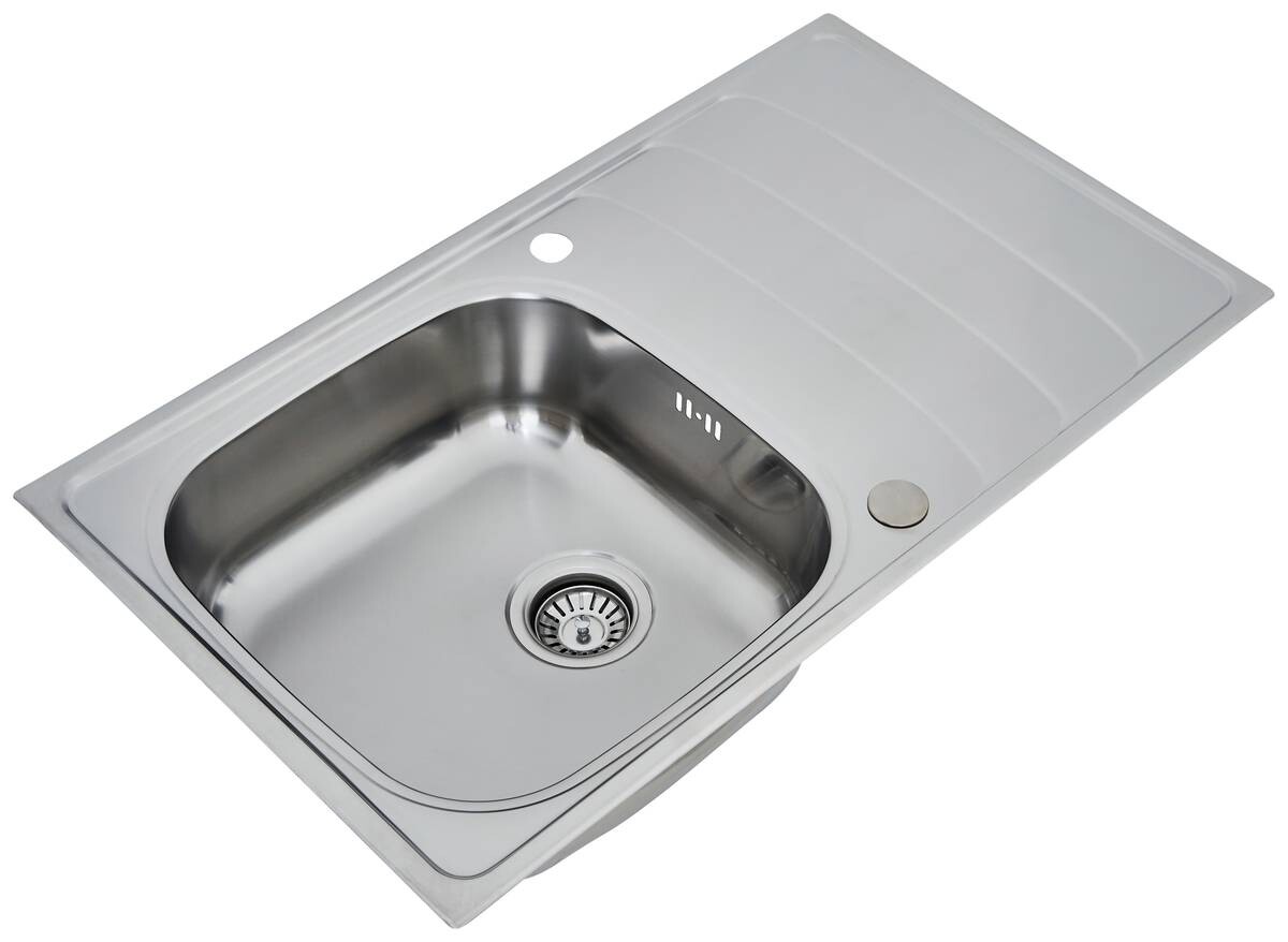 Respekta Einbauspüle Miami 86 x 50 Edelstahl B/H/T: ca. 86x19x50 cm