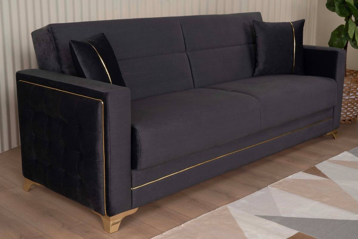 Sofa 3-2-1 Cavana anthrazit Microfaser