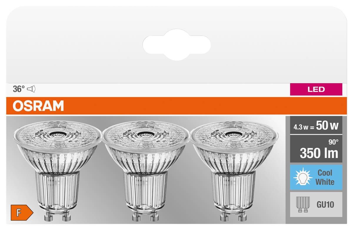 OSRAM Reflektorlampe AC2705 3er Pack GU10