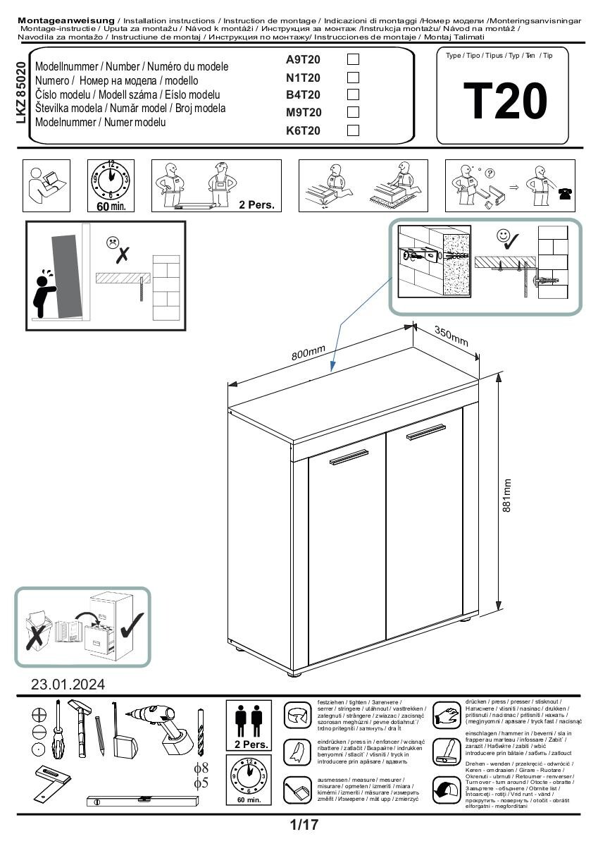 Highboard Jam weiß B/H/T: ca. 80x88x35 cm