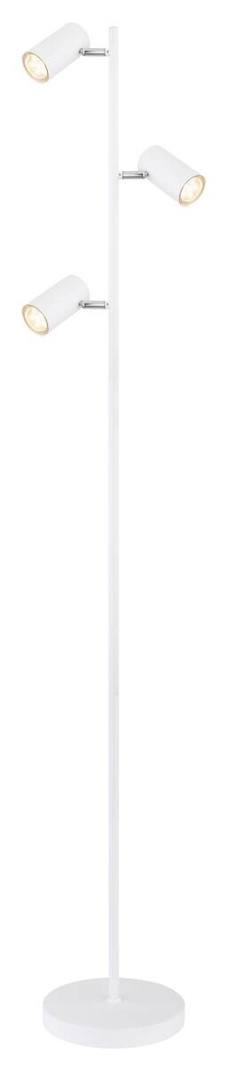 GLOBO Stehleuchte weiß Metall B/H/T: ca. 23x154x25 cm GU10 3 Brennstellen