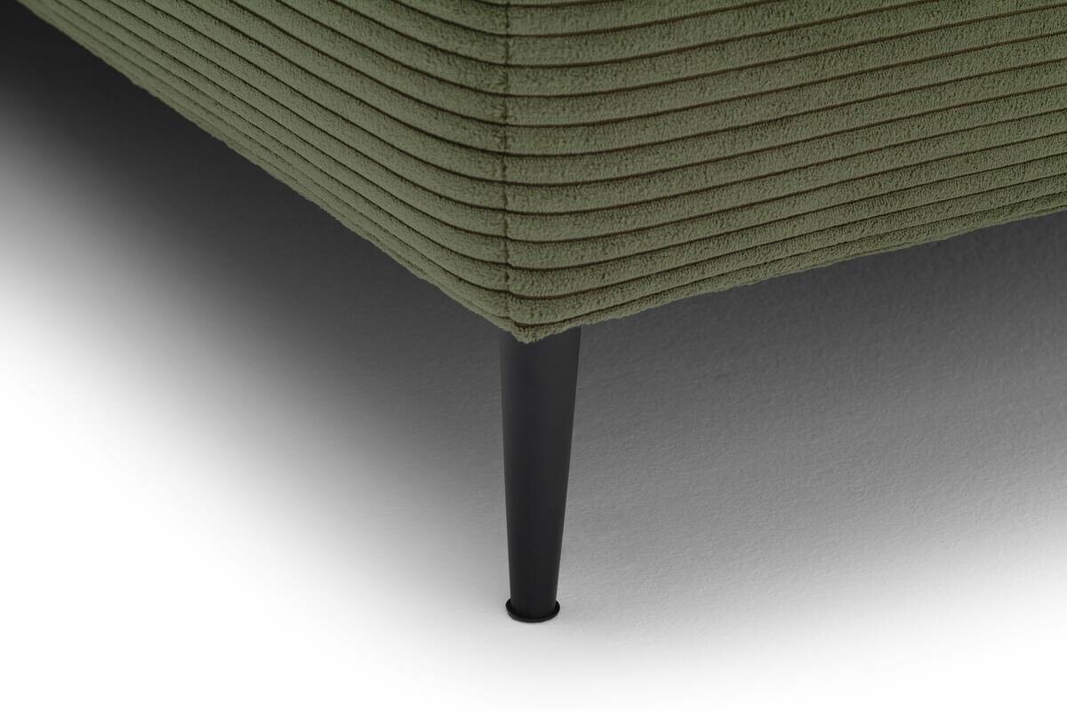Ecksofa mit Bettfunktion und Bettkasten grün Microfaser B/H/T: ca. 299x92x205 cm
