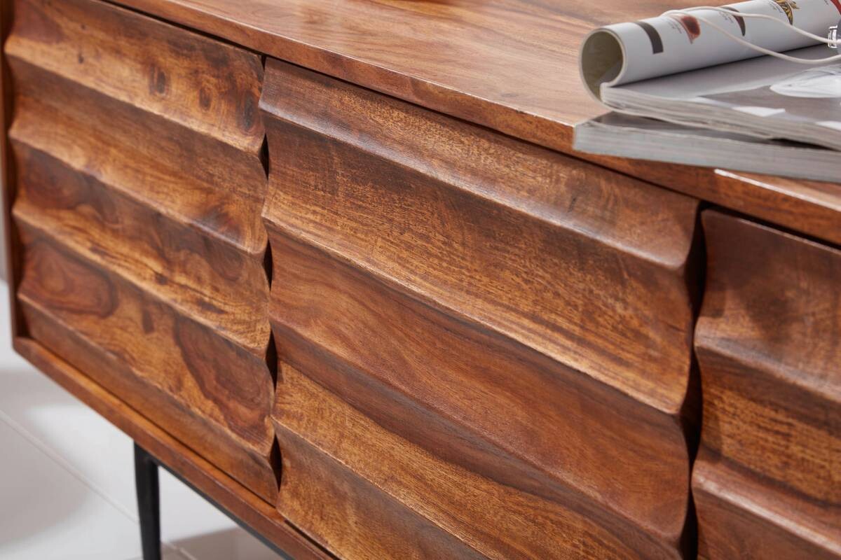 Lowboard natur schwarz lackiert B/H/T: ca. 147x50x38 cm