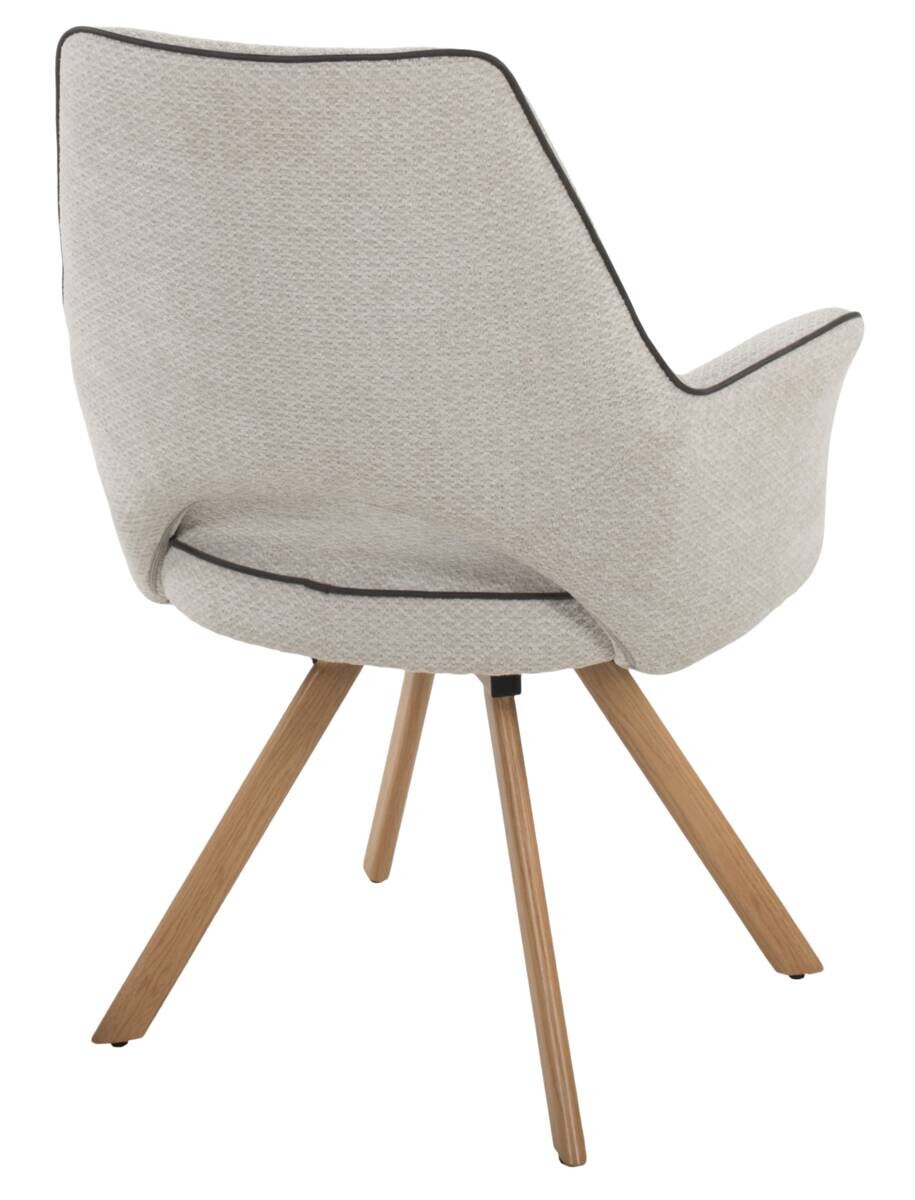 Stuhl Nila beige Webstoff B/H/T: ca. 62x90x62 cm