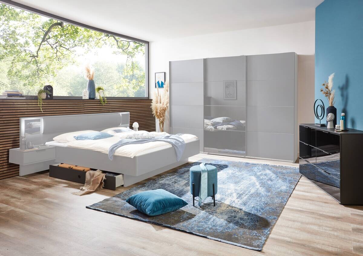 Bettschubkästen Barcelona Graphit B/H/T: ca. 141x20x61 cm