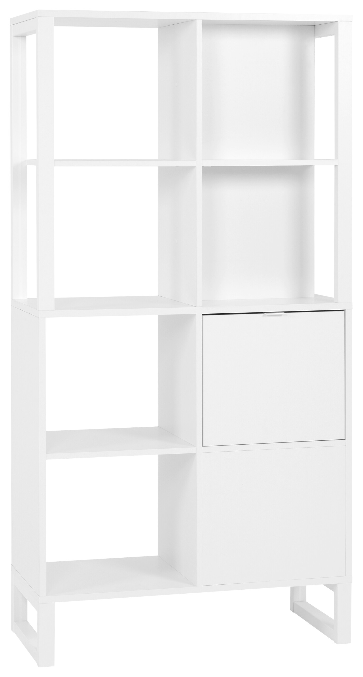 Regal Sumatra weiß Nachbildung B/H/T: ca. 83,5x165x40 cm