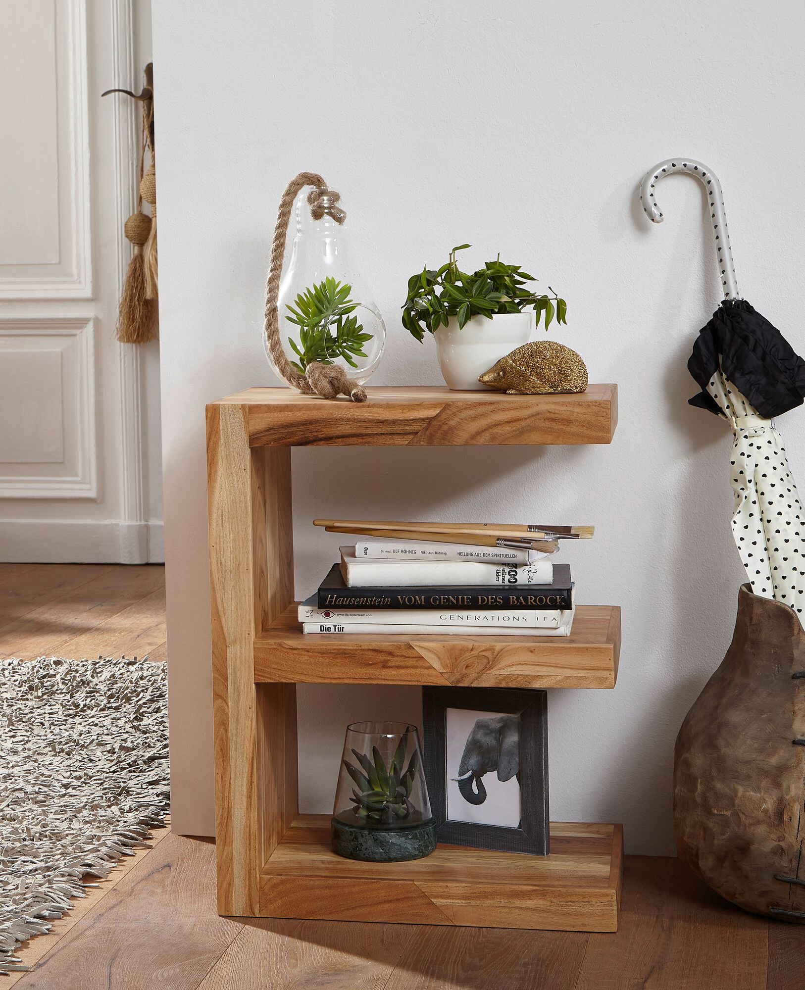 Beistelltisch natur Akazie B/H/T: ca. 45x60x30 cm