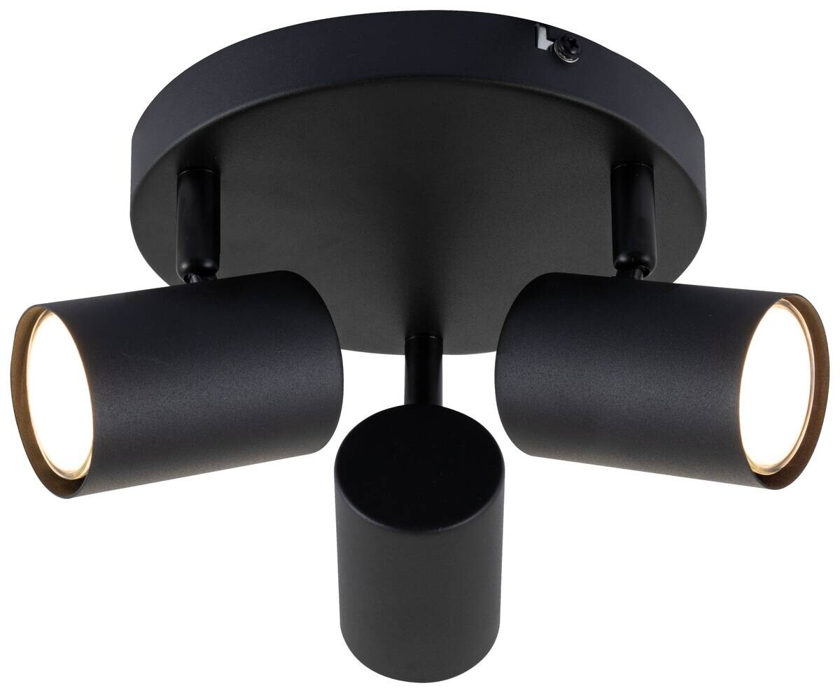 POCOline Spotbalken Thanina schwarz Metall H/D: ca. 12x27,5 cm GU10 3 Brennstellen