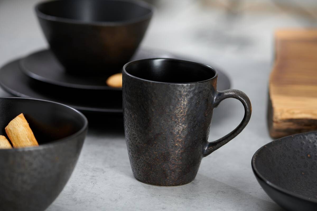 Ritzenhoff & Breker Frühstücksservice Kitwe schwarz Keramik 12 tlg.