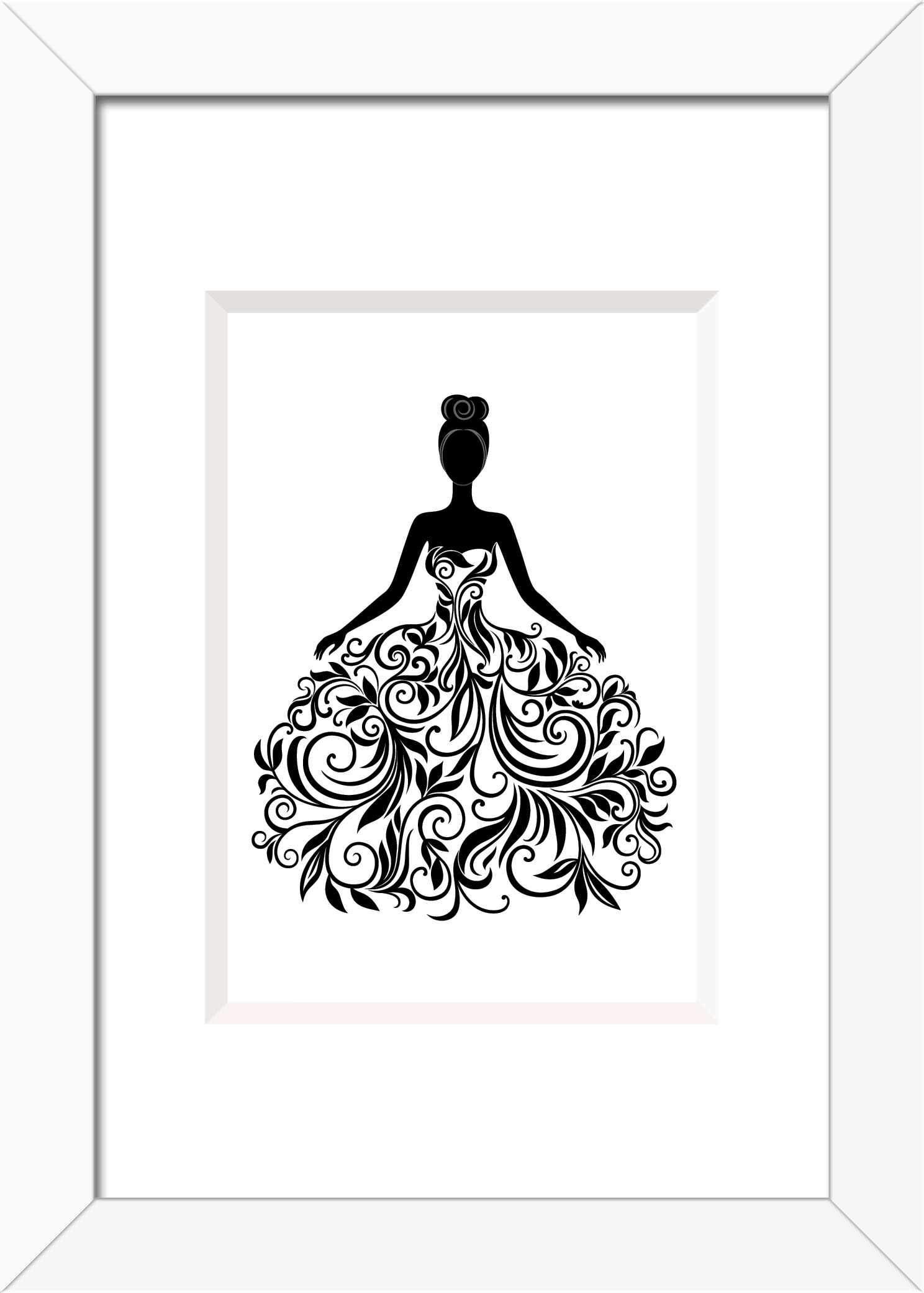 Bilderrahmen weiß Holz B/L: ca. 10x15 cm