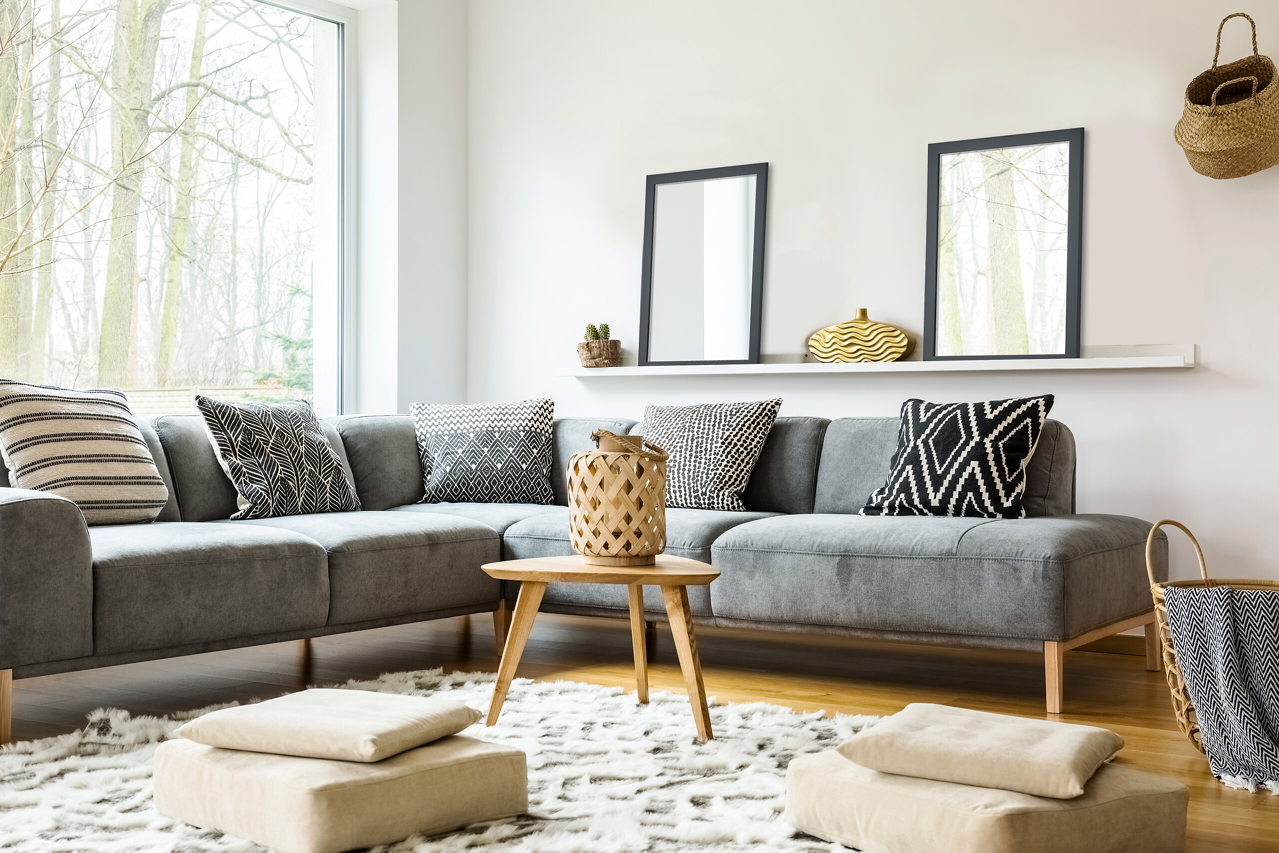 Mirrors&More Rahmenspiegel KIM anthrazit B/H/T: ca. 48x68x2 cm