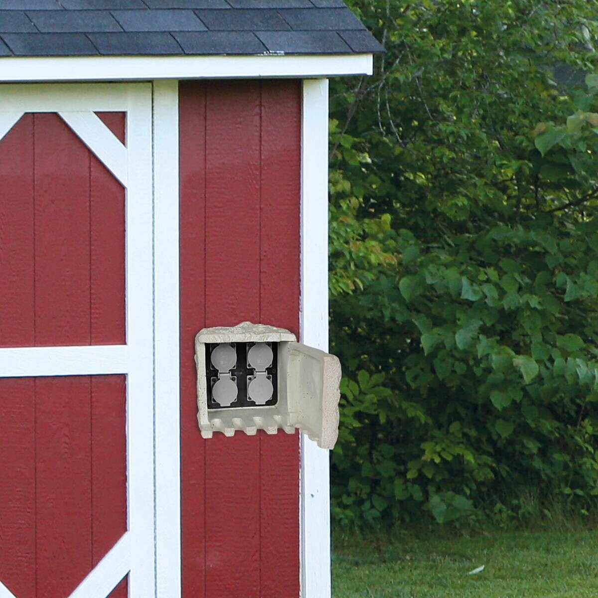 Außen-Steckdosenstein 5001016 granit B/H/T: ca. 21x18x21 cm