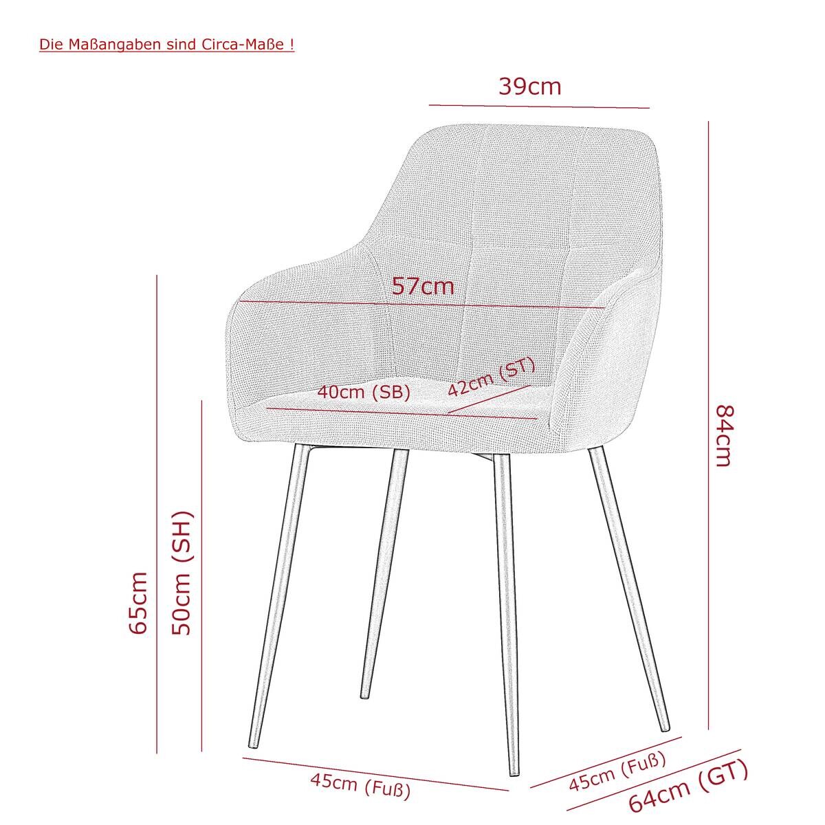 Armlehnstuhl Maria beige Microfaser Webstoff B/H/T: ca. 55x84x61 cm