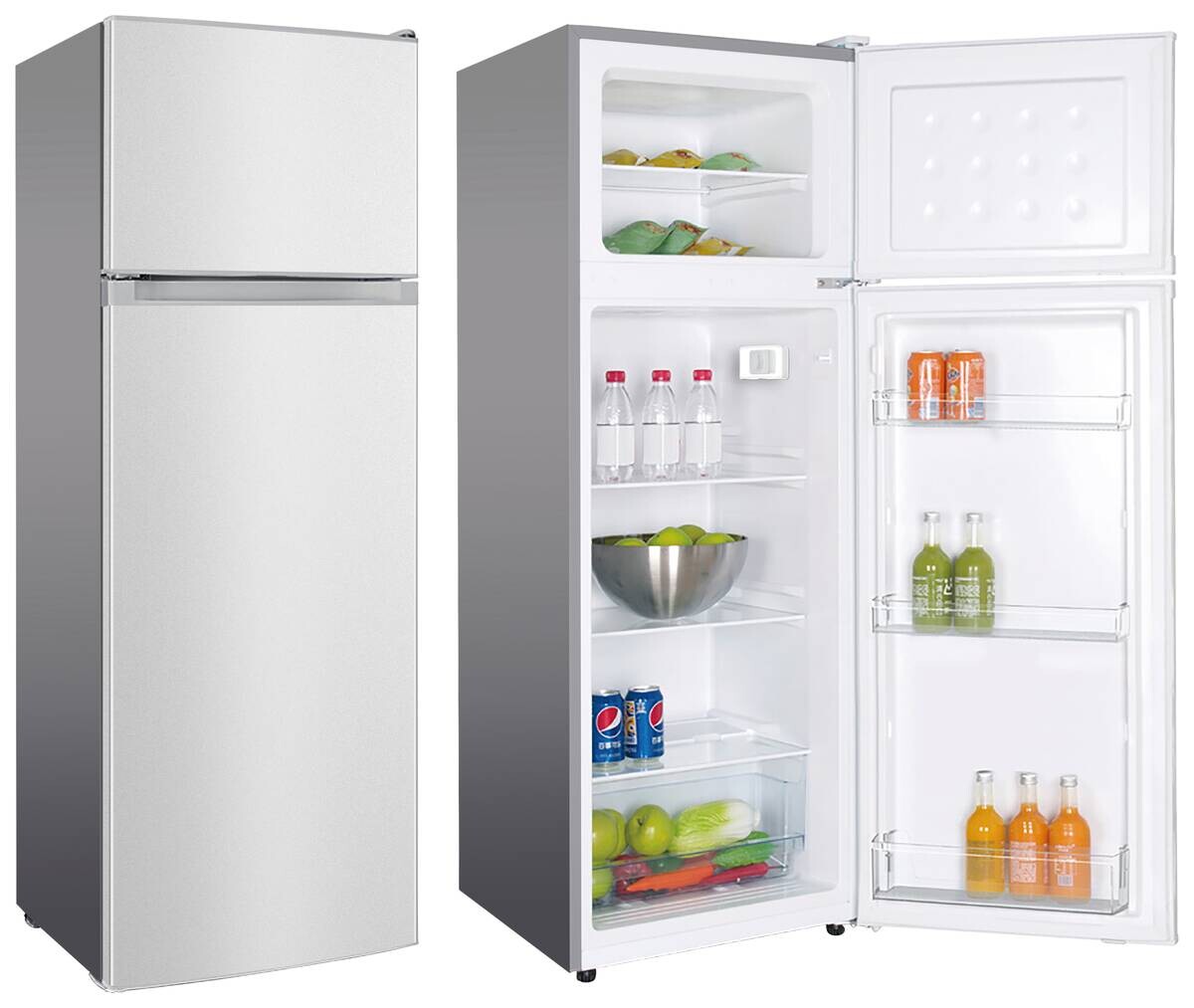 POCOline Kühl-/Gefrierkombination KGK125-132EIX Inox B/H/T: ca. 45x125x49 cm