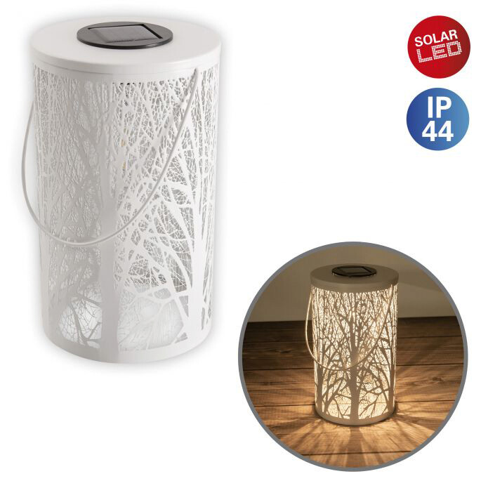 LED-Deko-Solarleuchte NV5266523 weiß Kunststoff H/D: ca. 20x12 cm