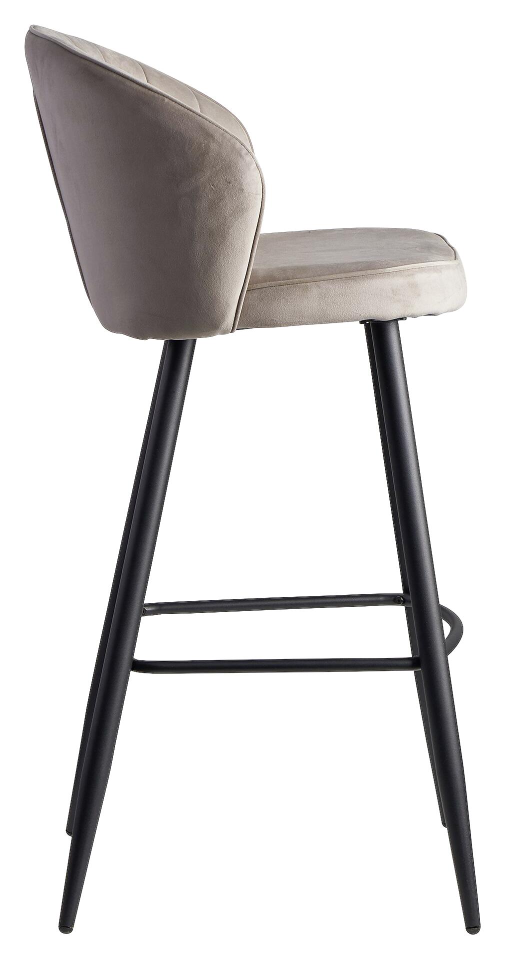 Barhocker beige Stoff B/H/T: ca. 56x102,5x52,5 cm