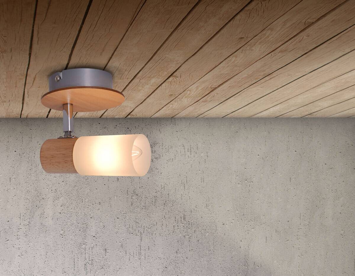 Näve Leuchten Spotleuchte natur Metall Kunststoff Glas B/H/T: ca. 10x18x10 cm 1 Brennstellen