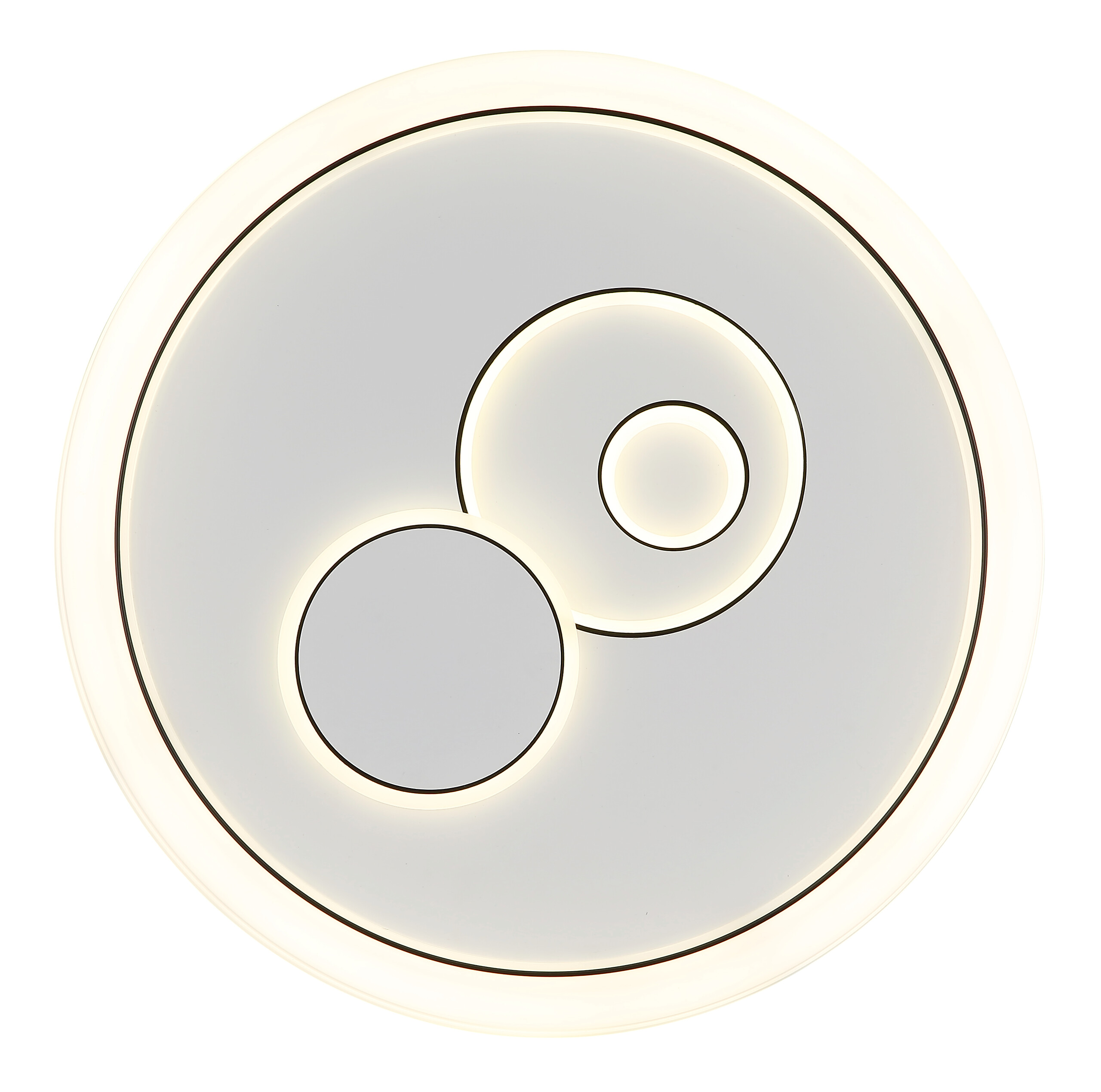 GLOBO LED-Deckenleuchte Ruiz Opal weiß Metall Kunststoff H/D: ca. 7x48 cm