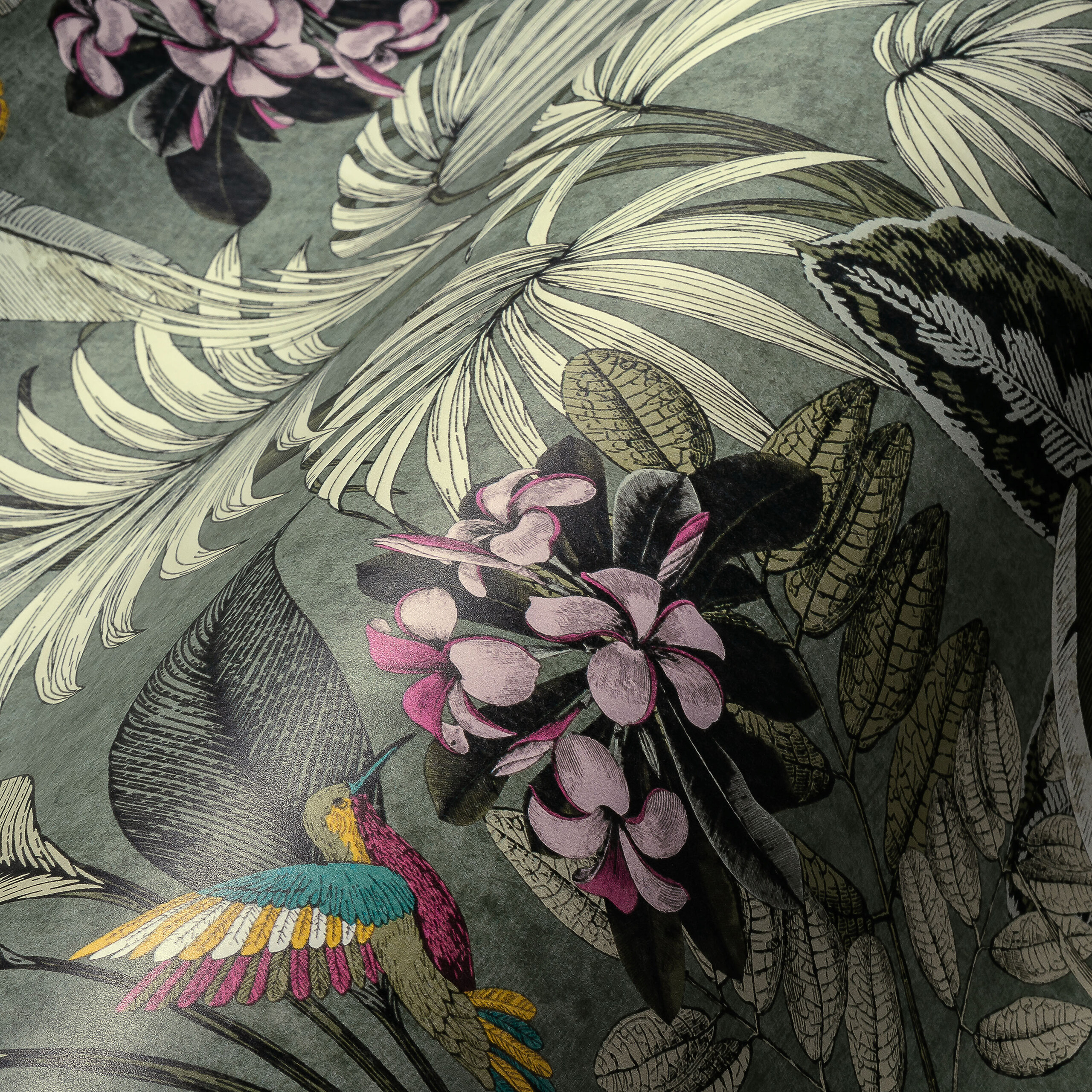 A.S.Creation Vliestapete grün rosa gelb B/H/D: ca. 53x1005x8 cm