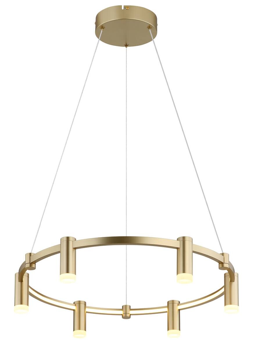 GLOBO Hängeleuchte Opal gold Acryl Aluminium Metall H/D: ca. 120x62 cm 1.0 Brennstellen